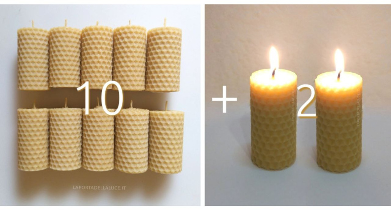 Candele Naturali della Porta della Luce (candele,candele naturali,cera d'api,ecologiche,candele vegetali,soia,candela,yoga,candele benedette,italiane,made in italy,candele profumate,miele,regalo) La Porta della Luce
